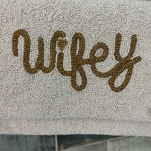 Wifey Embellished Clutch